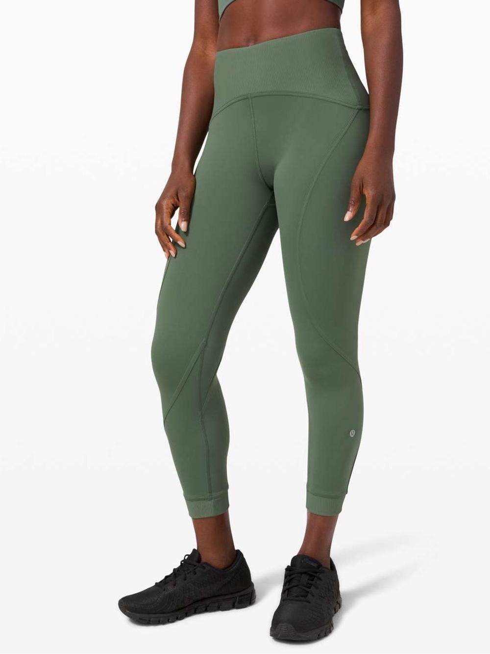 Lululemon Train Free High Rise Crop
23" Olive Green Active Leggings 4 Workout